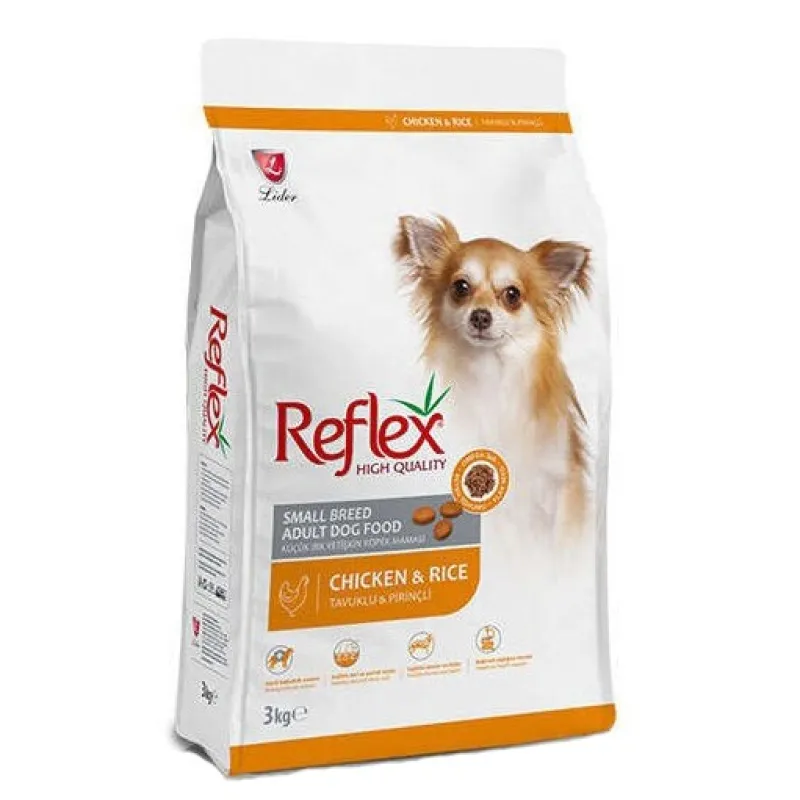 غذای خشک سگ بالغ نژاد کوچک رفلکس با طعم مرغ - Reflex Plus Adult Breed & Chicken